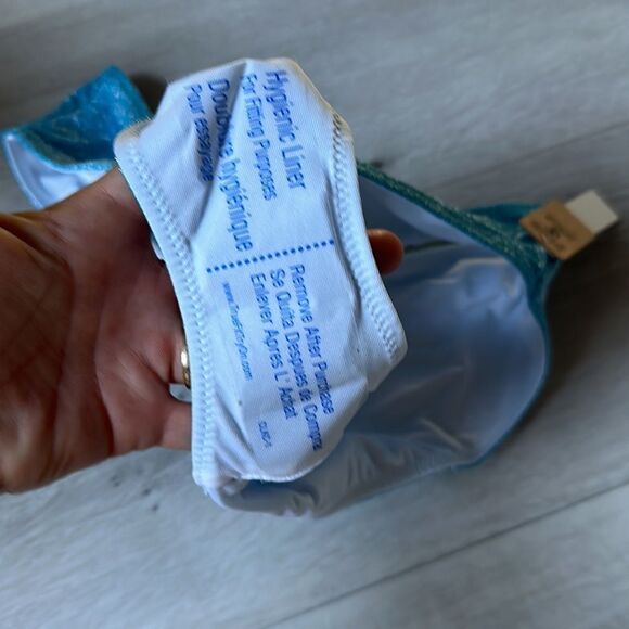 Victoria SecretPINK Shimmer High-Waist Cheeky Bikini Bottom Bright Marine SP Nwt - Picture 7 of 9